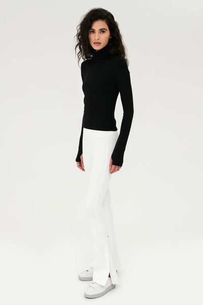 Splits 59 - RAQUEL HIGH WAIST FLARE W/ SPLIT HEM - White