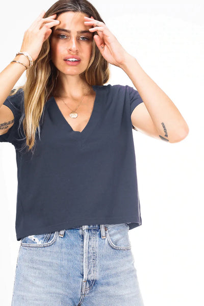 Perfect White Tee - Alanis - Recycled V-Neck - Night
