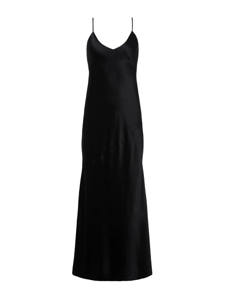 L'Agence - Serita Maxi V Neck Dress - Black